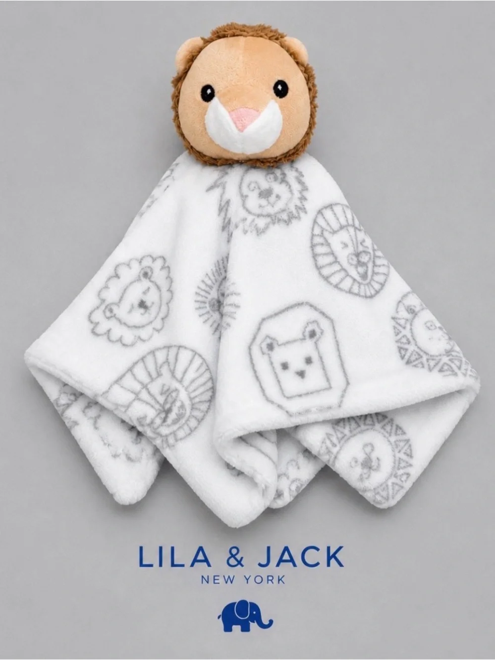 Lila & Jack Lion Lovey Security Blanket Plush Baby Safari Animals Fleece Nursery